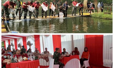 6 Universitas Paska Sarjana, Perduli Lingkungan Satgas TMMD Ke -120,Penanaman 5000 Pohon Dan Penaburan Ikan Kepada Warga Masyarakat Sukamakmur