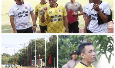 Kapolresta Barelang Pimpin Tim Polresta Barelang FC Kalahkan Citra Mas FC 4-1 Menuju Semi Final