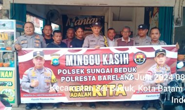 Minggu Kasih Polsek Sungai Beduk: Menjalin Keakraban dengan Warga Pasar Pancur