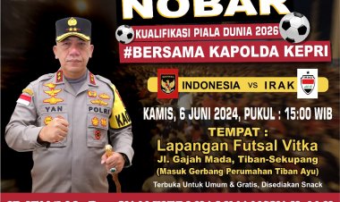 Dukung Timnas Indonesia Lolos Piala Dunia, Kapolda Kepri Ajak Masyarakat Nobar di Lapangan Futsal Vitka Sekupang