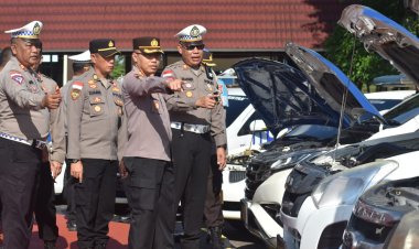 Polres Bintan Siap Amankan Pilkada Serentak, Kapolres Bintan Cek Kesiapan Sarpras yang Ada