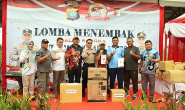 Menyambut Hari Bhayangkara ke-78, Polres Bintan Gelar Lomba Menembak
