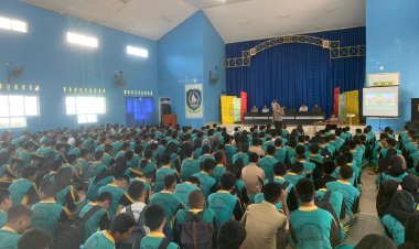 Polsek Tebing Polres Karimun Laksanakan Goes To School di SMK Negeri 1 Karimun