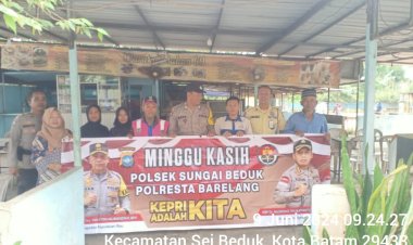 Kegiatan Minggu Kasih Polsek Sungai Beduk: Menjaga Keamanan Bersama Warga