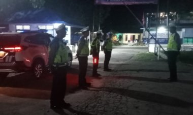 Antisipasi Geng Motor dan Kejahatan Jalanan, Sat Lantas Polres Simalungun Gelar Blue Light Patrol