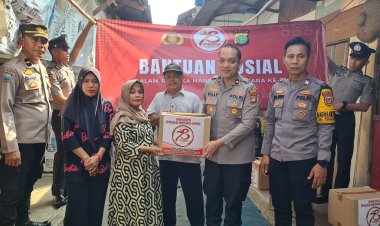 Sambut Hari Bhayangkara ke-78, Polsek Kembangan Bagikan 100 Paket Sembako di Kp. Sawah Balong