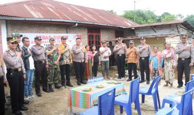 Kapolres Simalungun Resmikan Bedah Rumah dalam Rangka Hari Bhayangkara ke-78