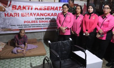 Polres Simalungun Lakukan Home Visit kepada Penyandang Disabilitas dalam Rangka Hari Bhayangkara ke-78