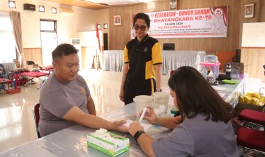Bakti Kesehatan Donor Darah Keluarga Besar Polres Simalungun dalam Rangka Hari Bhayangkara ke-78