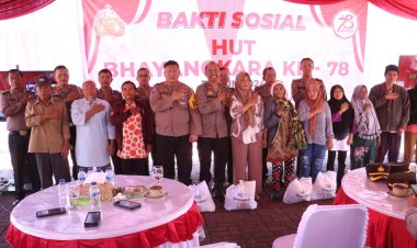 Polres Simalungun Gelar Pembagian Bantuan Sosial Serentak dalam Rangka Hari Bhayangkara ke-78, 800 Paket Dibagikan