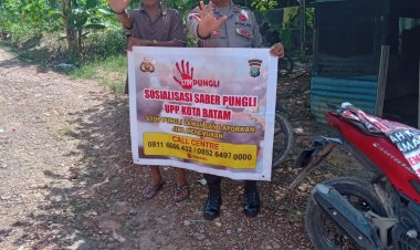 Polsek Sekupang melaksanakan Sosialisasi Sapu Bersih Pungutan Liar atau Saber Pungli