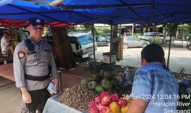 Batara Biru Sekupang himbau pedagang buah agar lebih berhati hati dalam berjualan