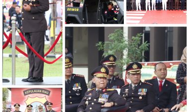 Kapolresta Barelang Ikuti Upacara Hari Bhayangkara Ke-78 Tahun 2024 di Polda Kepri