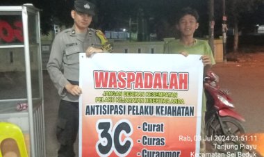 Batara Biru Polsek Sungai Beduk laksanakan patroli dan sambang dialogis berikan rasa aman, Cegah Tindak Kriminal