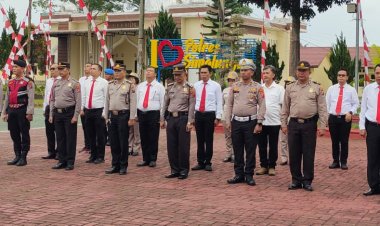 Kapolres Simalungun Pimpin Apel Pagi, Tekankan Disiplin dan Kinerja Personel