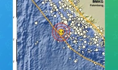 Info Gempa: Magnitudo 5.8, 10 Juli 2024