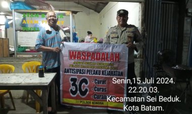 Batara Biru Polsek Sungai Beduk laksanakan patroli dan sambang dialogis berikan rasa aman, Cegah Tindak Kriminal