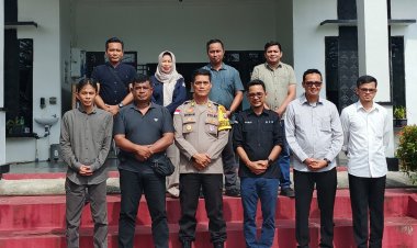 Kabagops dan Kasat Intelkam Polres Bintan Sambang dan Jalin Silaturahmi ke KPU Bintan