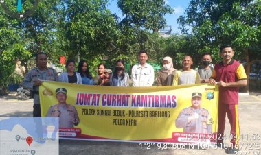 Polsek Sungai Beduk Gelar Program Jumat Curhat Kamtibmas dengan Masyarakat Kecamatan Sungai Beduk