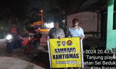 Batara Biru Polsek Sungai Beduk laksanakan patroli dan sambang dialogis berikan rasa aman, Cegah Tindak Kriminal