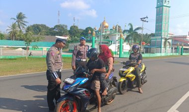 Operasi Patuh Seligi 2024, Polres Lingga Berikan Imbauan Keselamatan Berlalulintas