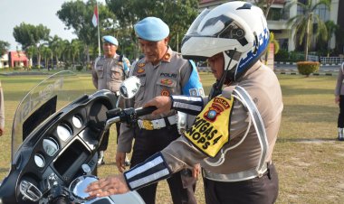 Apel Gelar Kendaraan Polda Kepri: Kesiapan Pengamanan Tahapan Pilkada Serentak 2024 Dalam Operasi Mantap Praja Seligi 2024