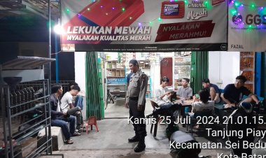 Patroli Cipkon Polsek Sungai Beduk, Cegah Aksi Kejahatan Dan Sampaikan Himbauan Kamtibmas
