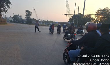Personil Polsek Batu Ampar Laksanakan Strong Point Pagi