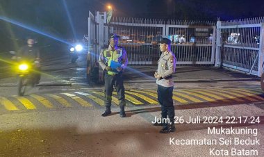 Polsek Sungai Beduk Lakukan Patroli Cipkon, Tekan Kejahatan dan Sampaikan Kamtibmas