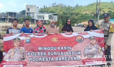 Kegiatan Minggu Kasih Polsek Sungai Beduk Bersama Masyarakat Kampung Layang