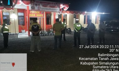 Polsek Tanah Jawa Resor Simalungun Gelar Razia pada Malam Minggu
