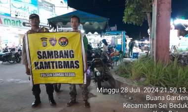 Batara Biru Polsek Sungai Beduk laksanakan patroli dan sambang dialogis berikan rasa aman, Cegah Tindak Kriminal