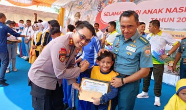 Peringatan Hari Anak Nasional, Polres Bintan Terima Penghargaan