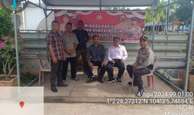 Polsek Sungai Beduk Gelar Kegiatan Minggu Kasih untuk Perkuat Hubungan dengan Masyarakat