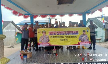 Polsek Sungai Beduk Gelar Program Jumat Curhat Kamtibmas di Kecamatan Sungai Beduk