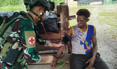 Marinir Habema Peduli Pelayanan Kesehatan Warga Kiribun
