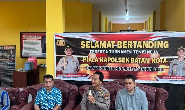 Polsek Batam Kota Gelar Kejuaraan Tenis Meja Sambut HUT RI Ke-79