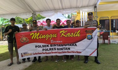 Giat Rutin Minggu Kasih Polres Bintan Ajak Masyarakat Jaga Kamtibmas Menjelang Pilkada Serta Kenalkan Aplikasi Polri Presisi