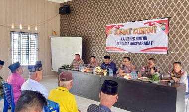 Jumat Curhat Kapolres Bintan di Kelurahan Tembeling Tanjung, Ajak Masyarakat Gunakan Hak Pilih Saat Pilkada 2024.