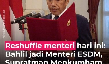 Presiden Jokowi Lantik Supratman Andi Agtas dan Bahlil Lahadalia dalam Reshuffle Kabinet