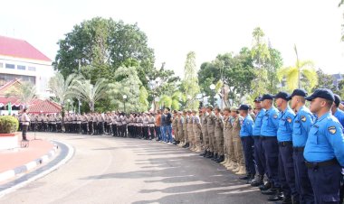 Kapolresta Barelang Pimpin Apel Persiapan Pengamanan Aksi Unjuk Rasa oleh Perhimpunan Mahasiwa Katolik Republik Indonesia (PMKRI)