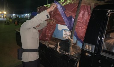 Polres Lingga Lakukan Pemerikasaan di Pelabuhan Roro Jagoh, Antisipasi Masuknya Barang Ilegal