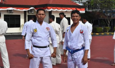 Personel Polres Bintan Asah Kemampuan Dalam Bela Diri Polri Untuk Melindungi Diri dan Masyarakat Saat Bertugas