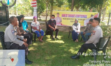 Polsek Sungai Beduk Rutin laksanakan Jumat Curhat Kamtibmas Tampung Aspirasi Masyarakat