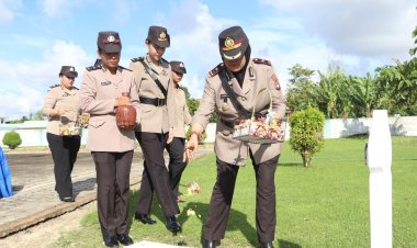 Polwan Polresta Barelang Gelar Ziarah di Taman Makam Pahlawan Dalam Rangka Hari Jadi Polwan RI Ke-76 Tahun 2024