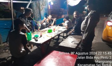 Patroli Cipkon Polsek Sungai Beduk, Cegah Aksi Kejahatan Dan Sampaikan Himbauan Kamtibmas