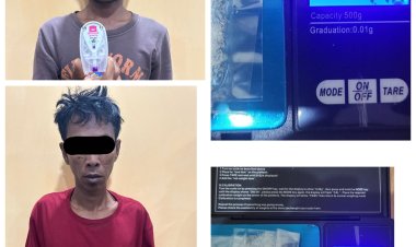 DITRESNARKOBA POLDA KEPRI AMANKAN 2 ORANG TERSANGKA PEREDARAN NARKOTIKA JENIS SABU