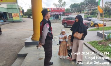 Batara Biru Polsek Sekupang Himbau Kamtibmas dan Pilkada Damai 2024