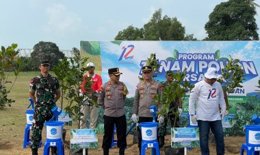 Partisipasi Kapolres Bintan Laksanakan Program Tanam Pohon Bersama Dalam Rangka HUT Air Nav ke-12