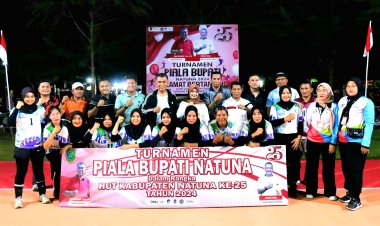 Turnamen Bola Voli Natuna 2024 Dibuka, Danlanud Raden Sadjad Natuna Dukung Pembinaan Atlet Muda